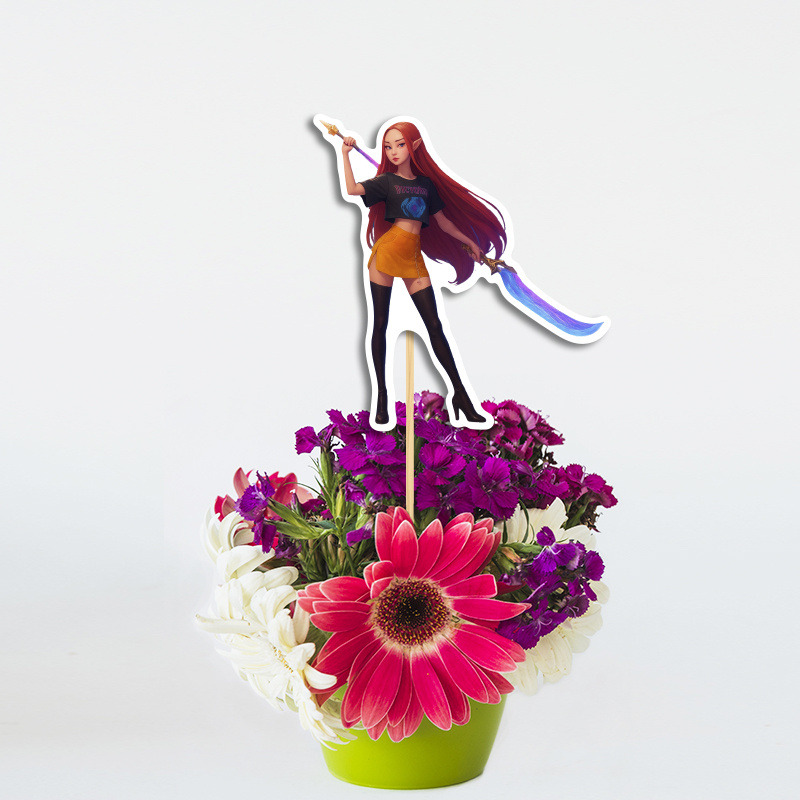 Διακοσμητικό Topper K-Pop Demon Hunters χάρτινο 20cm