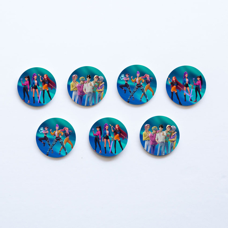 Ξύλινες Κονκάρδες K-Pop Demon Hunters / 8τμχ