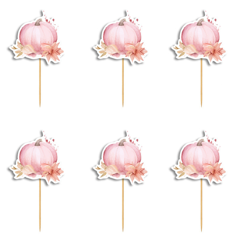 Cupcake toppers Κολοκύθα 10cm / 8τμχ