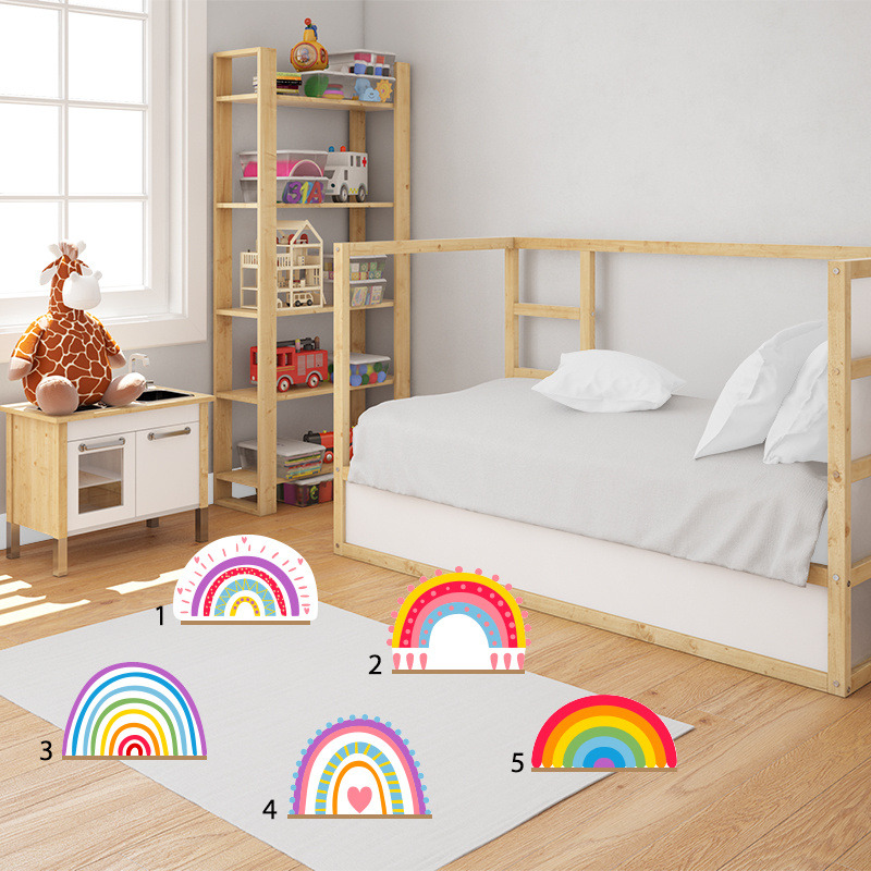 Διακοσμητική φιγούρα Retro Rainbow Pink 20cm Ξύλινη με βάση/1 τμχ