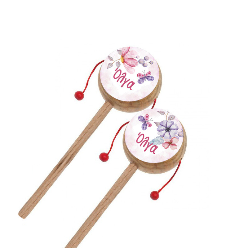 Ξύλινο Τυμπανάκι με όνομα Butterfly