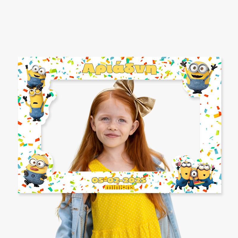 Κάδρο Photobooth Minions για φωτογραφίες/ 60cm*40cm