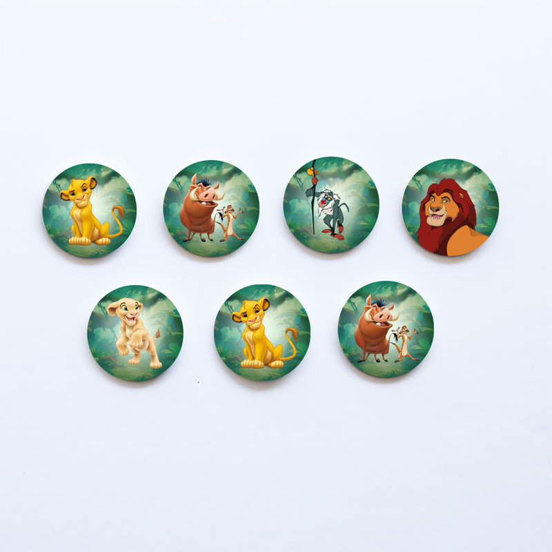Ξύλινες Κονκάρδες Lion King / 8τμχ