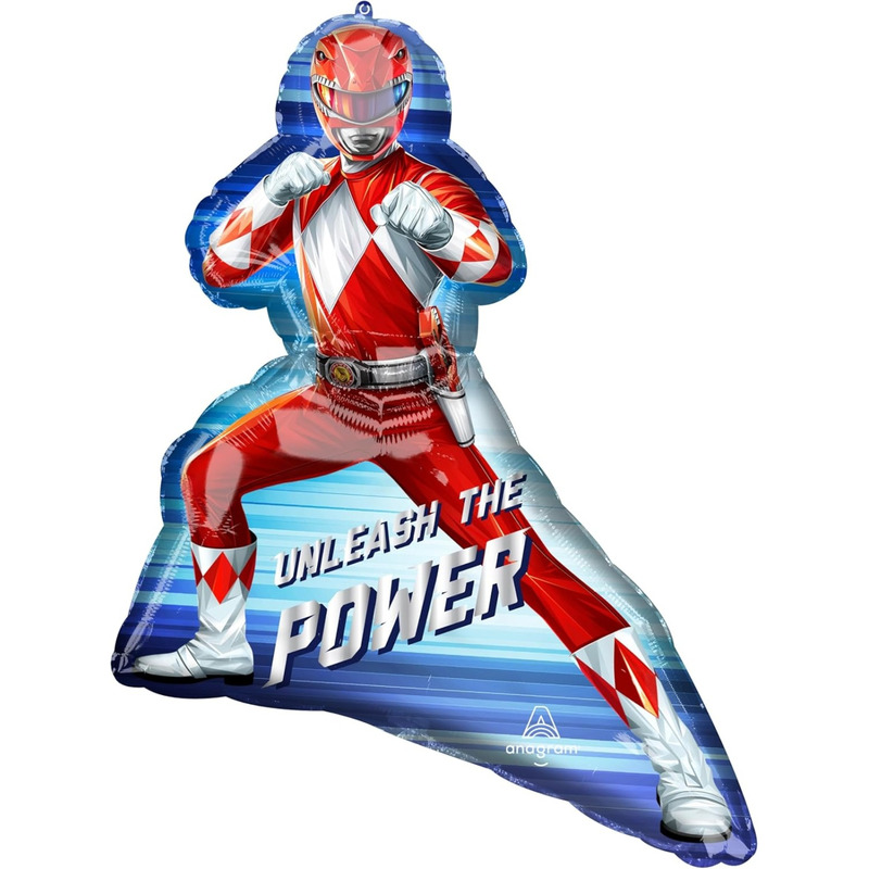 Μπαλόνι Φοιλ Σχήμα Red Power Rangers  / 63 εκ x 68 εκ