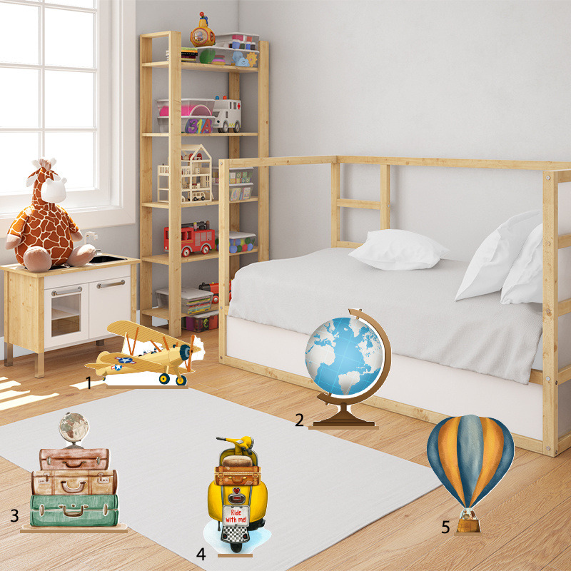 Διακοσμητική φιγούρα Ταξίδια 50cm Ξύλινη με βάση/1 τμχ