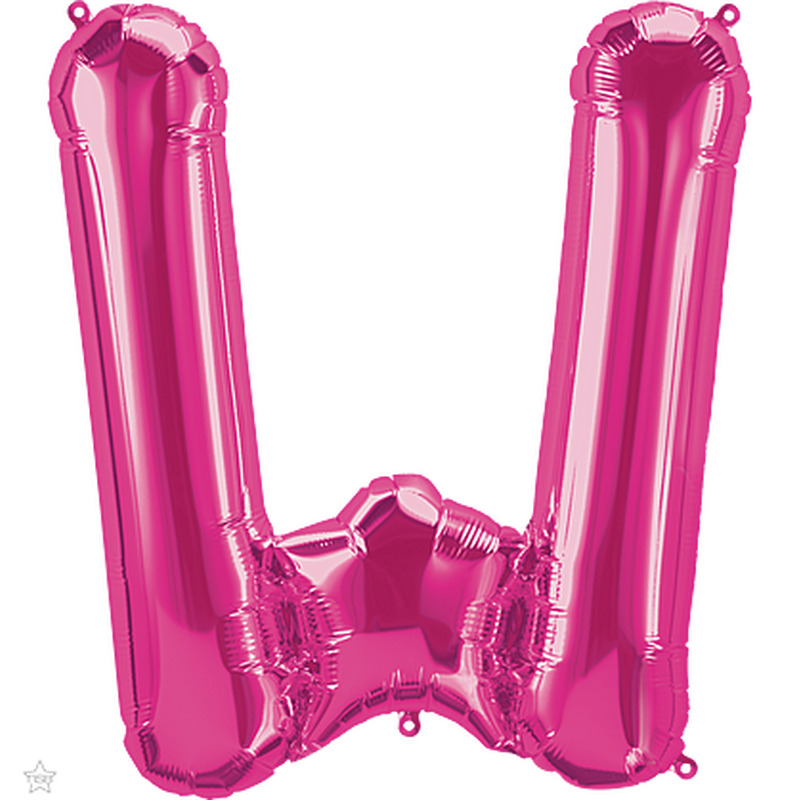 Μπαλόνι Φοιλ Μίνι Γράμμα W Φούξια 41εκ