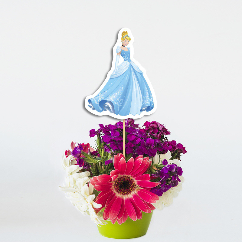 Διακοσμητικό Τοππερ Σταχτοπούτα χάρτινο για το τραπέζι/ 20cm