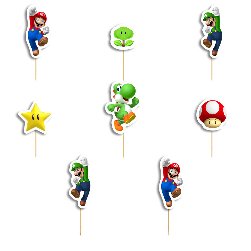 Οδοντογλυφίδες Super Mario 5cm / 12τμχ