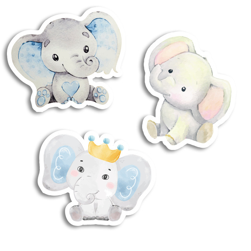 Αυτοκόλλητα Ελεφαντάκι 10cm / 8τμχ