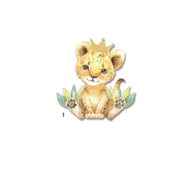 Διακοσμητική φιγούρα Τιγράκι με Κορώνα 10cm Ξύλινη/1τμχ