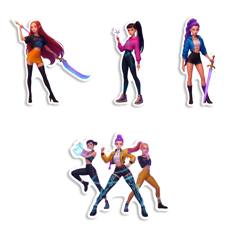 Αυτοκόλλητα K-Pop Demon Hunters 10cm / 8τμχ