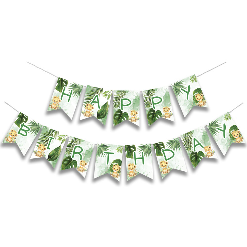 Γιρλάντα Γράμματα Τιγράκι με Κορώνα Happy Birthday