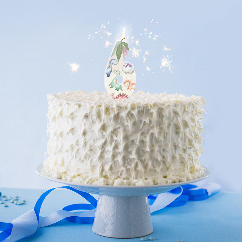 Κερί Νούμερο 6 Baby Dino