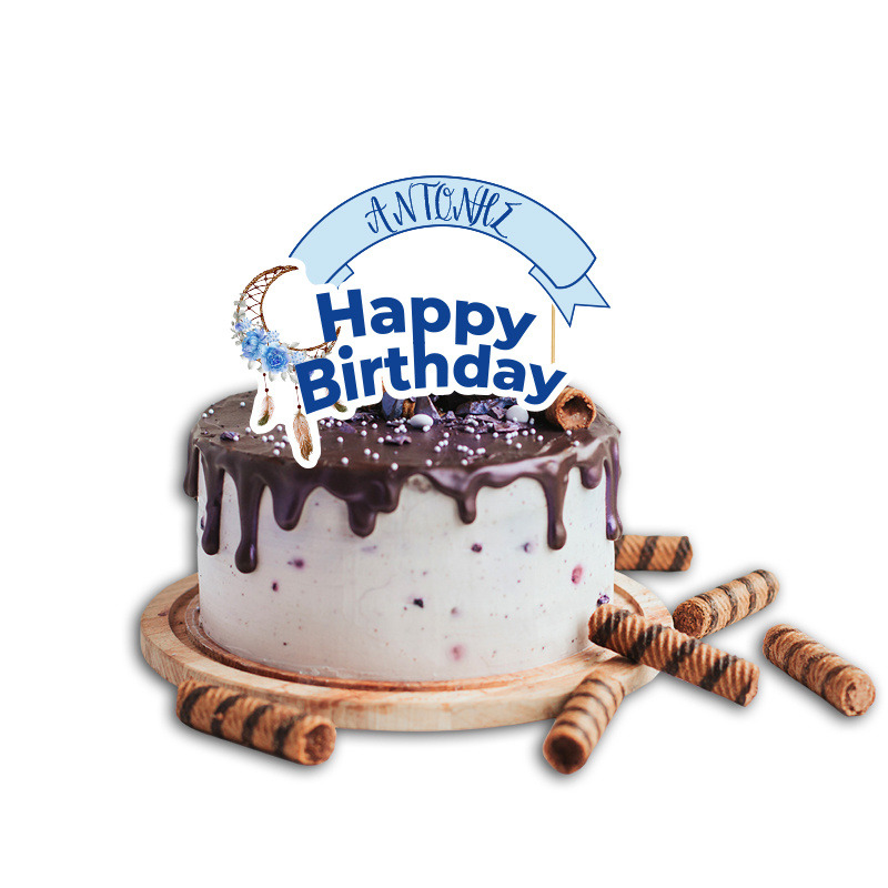 Topper Τούρτας Ονειροπαγίδα Αγόρι με όνομα