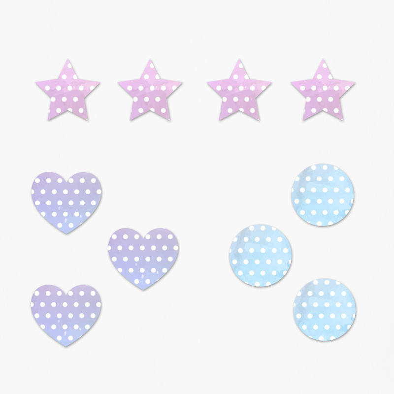 Ξύλινα διακοσμητικά Stitch & Angel Pattern mix/ 10τμχ(2cm)