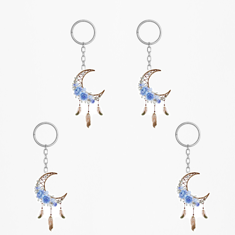 Ξύλινα Μπρελόκ Ονειροπαγίδα Αγόρι 5cm/ 4τμχ