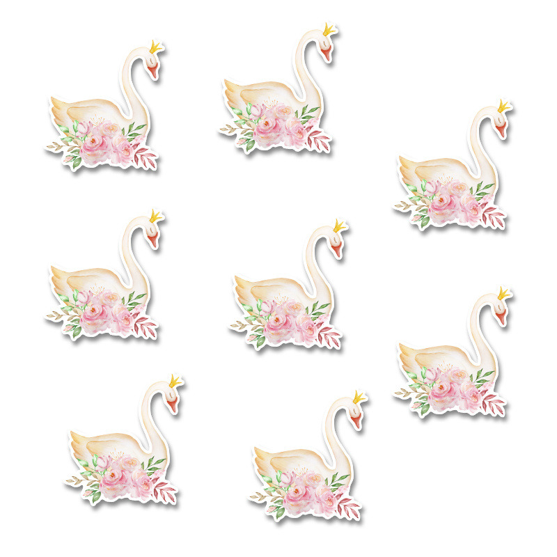 Αυτοκόλλητα Κύκνος 5cm / 8τμχ