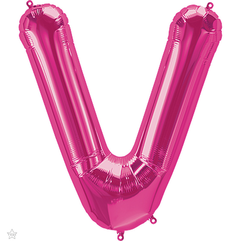 Μπαλόνι Φοιλ Μίνι Γράμμα V Φούξια 41εκ