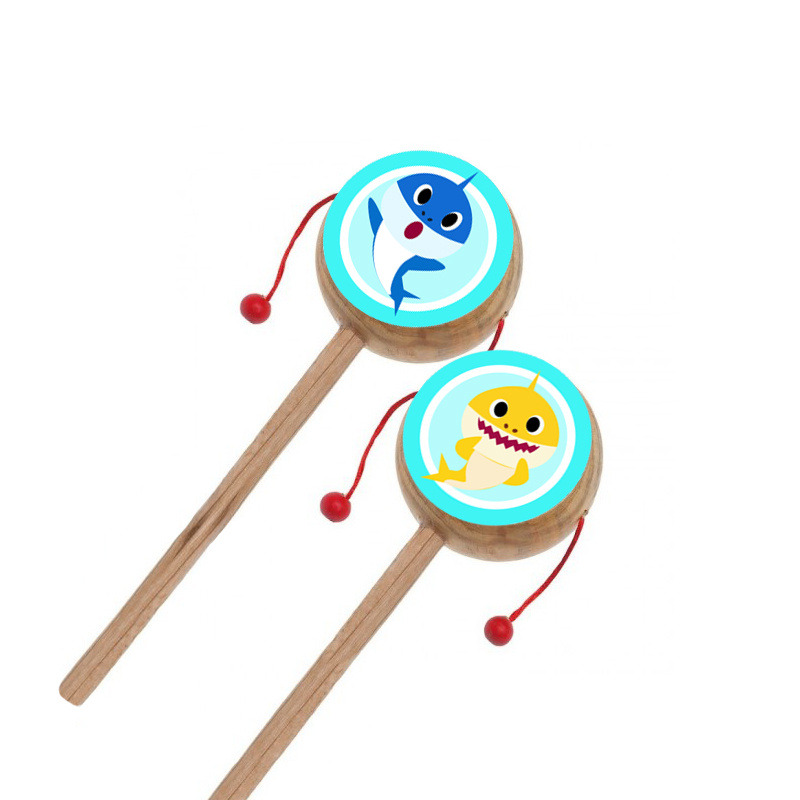 Ξύλινο Τυμπανάκι με όνομα Baby Shark