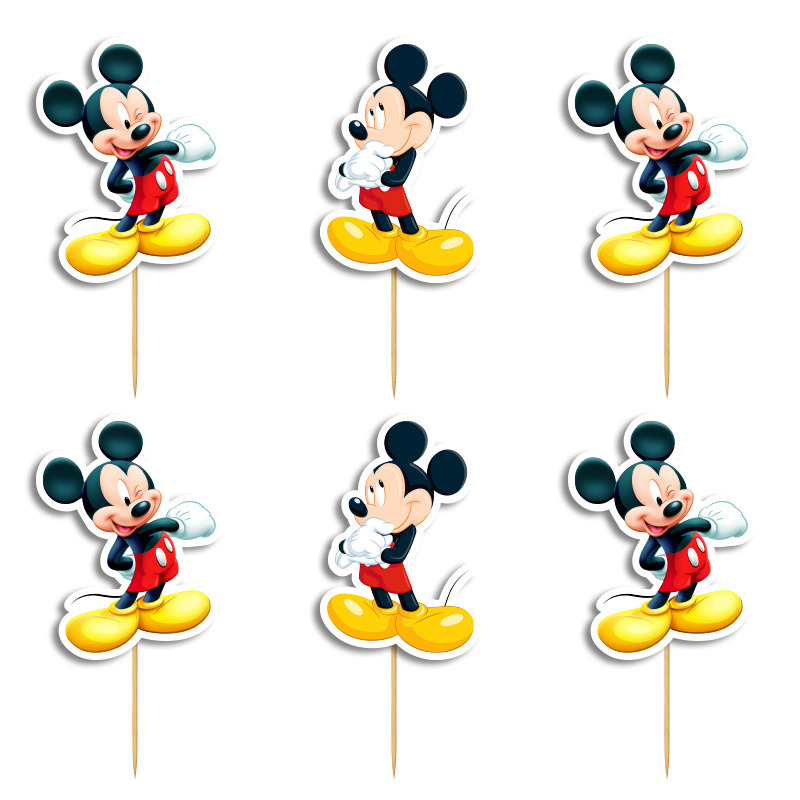 Cupcake toppers Mickey 10cm / 8τμχ