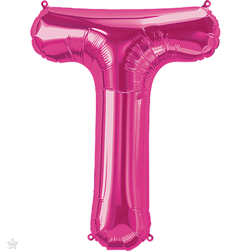 Μπαλόνι Φοιλ Γράμμα  T Φούξια 34/ 86εκ