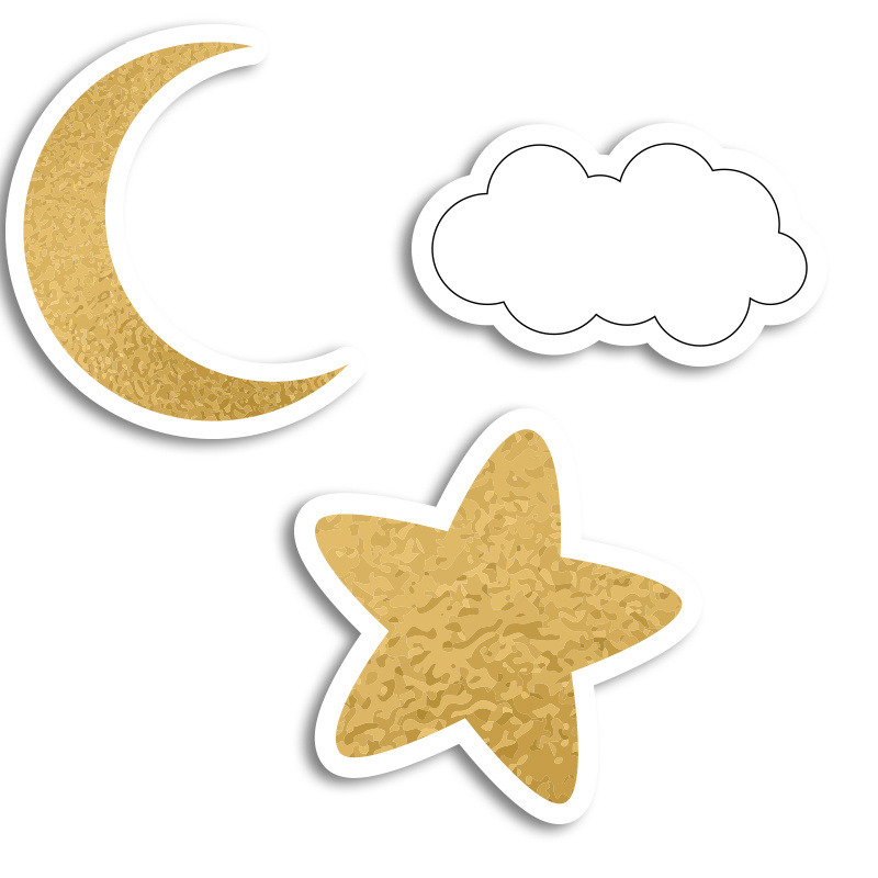 Αυτοκόλλητα Little Star 10cm / 8τμχ