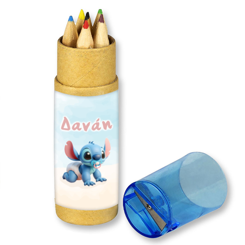 Baby Stitch Ξυλομπογιές με όνομα