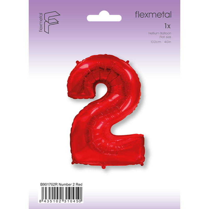 Φοιλ Σχήμα Κόκκινο Νούμερο 2 / 90εκ ύψος - Συσκευασμένο