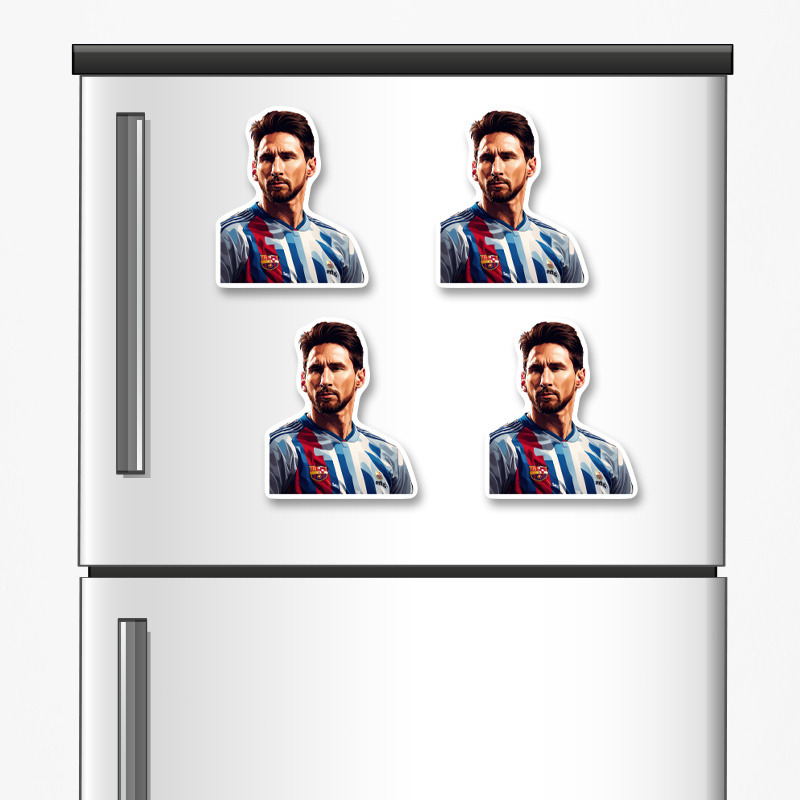 Ξύλινα μαγνητάκια Messi 5cm/ 4τμχ