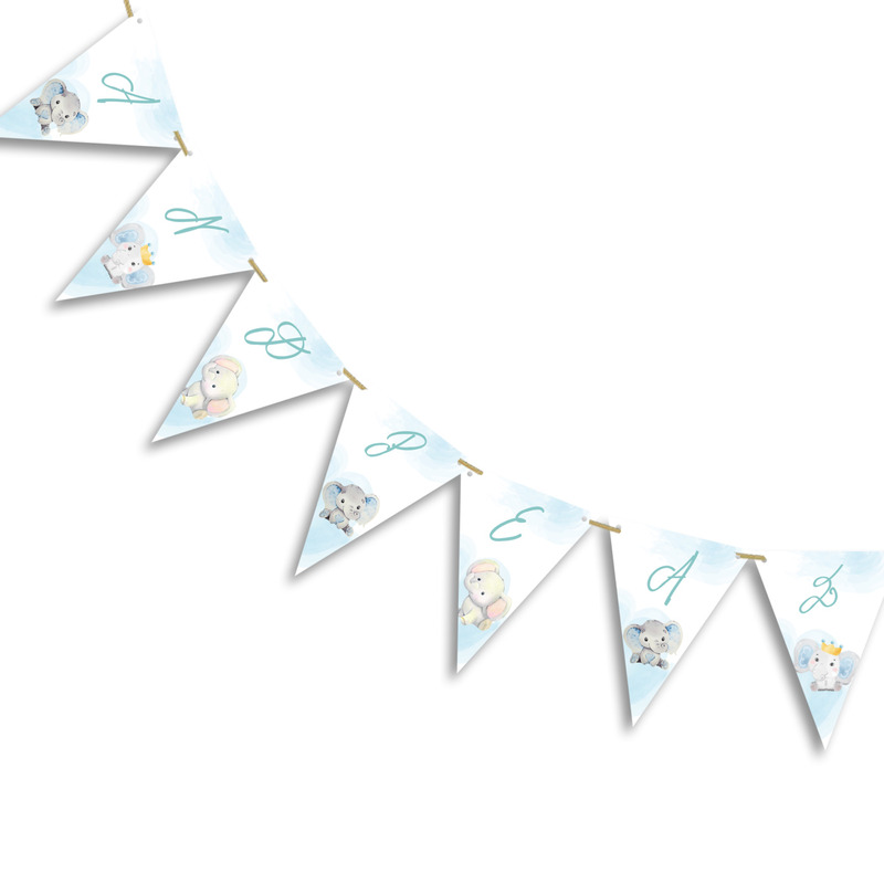 Σημαιάκια με όνομα Ελεφαντάκι τρίγωνα