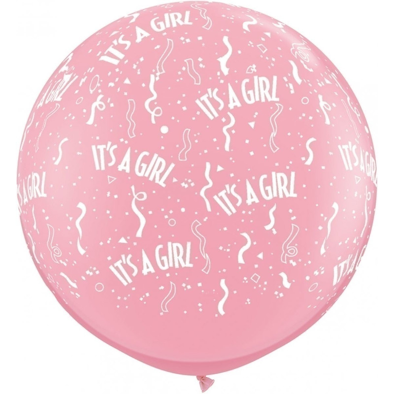 3Π Its A Girl - A - Round Pink /2 τεμ