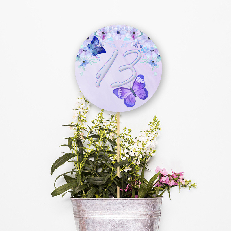 Αρίθμηση τραπεζιού Πεταλούδες κύκλος 13cm