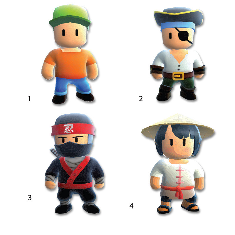 Διακοσμητική φιγούρα Stumble Guys 10cm Ξύλινη/1τμχ