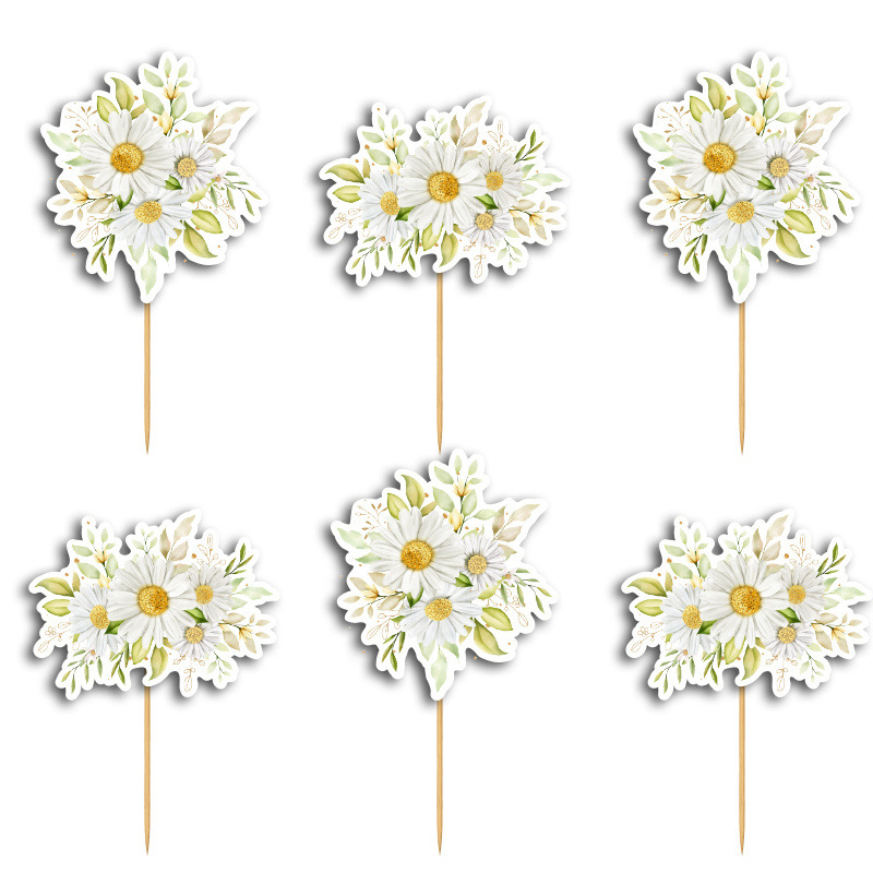 Cupcake toppers Μαργαρίτα 10cm / 8τμχ