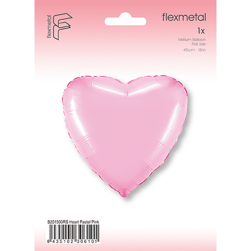Μπαλόνι Φοιλ 18 Καρδιά - Ροζ / 46 εκ - Συσκευασμένο