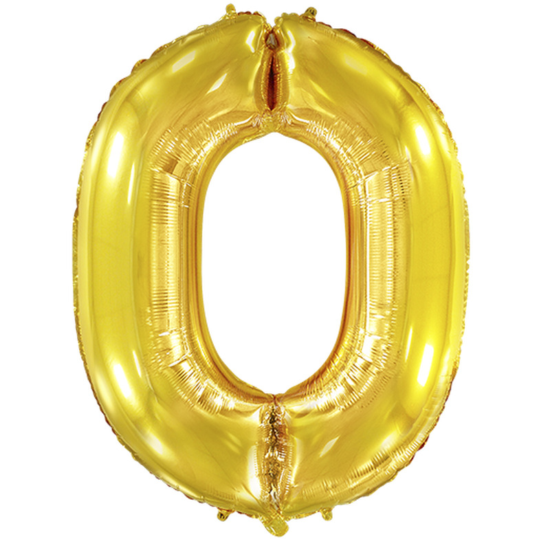 Μπαλόνι Φοιλ Σχήμα Χρυσό Νούμερο 0 Ασυσκεύαστο