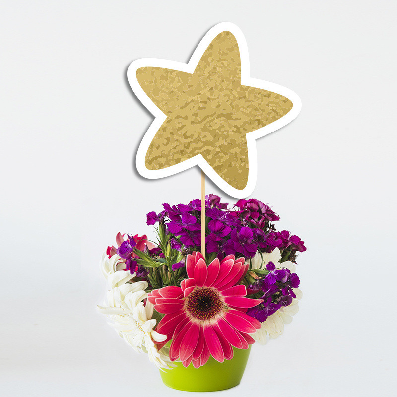 Διακοσμητικό Τοππερ Little Star χάρτινο για τον Μπουφέ/ 20cm