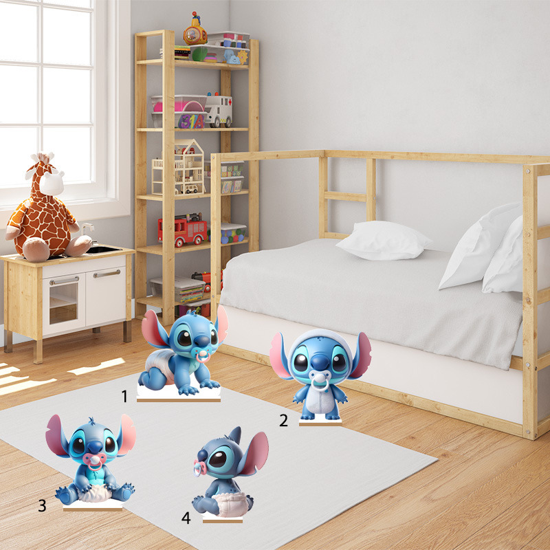 Διακοσμητική φιγούρα Baby Stitch 20cm Ξύλινη με βάση/1 τμχ