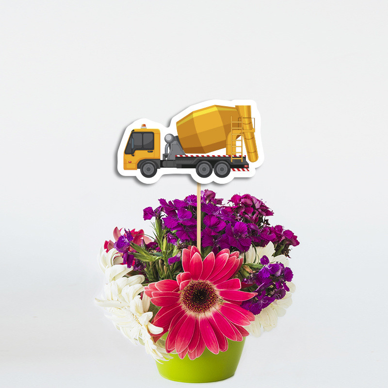 Topper Διακοσμητικό Φορτηγά χάρτινο/ 20cm