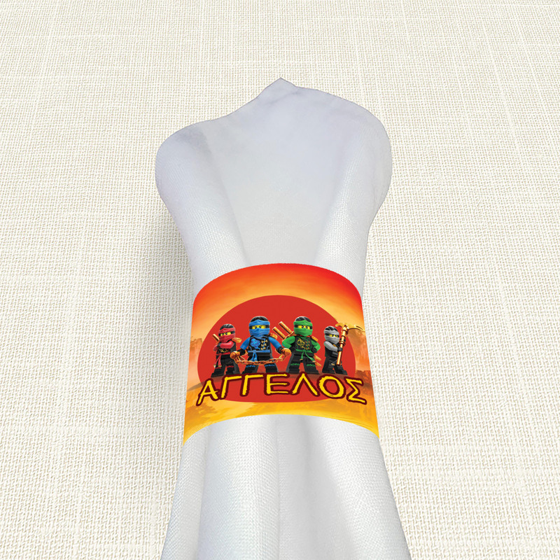 Δαχτυλίδι πετσέτας χάρτινο με όνομα Ninjago