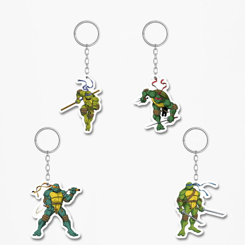 Ξύλινα Μπρελόκ Χελωνονιντζάκια 5cm/ 4τμχ