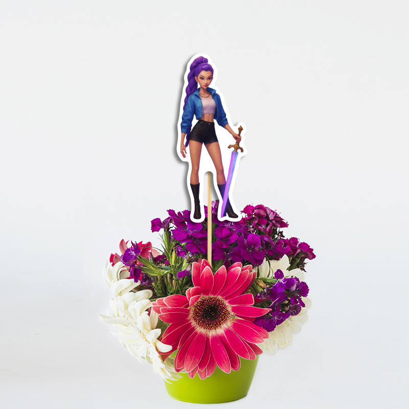 Διακοσμητικό Τοππερ K-Pop Demon Hunters χάρτινο για το τραπέζι/ 20cm