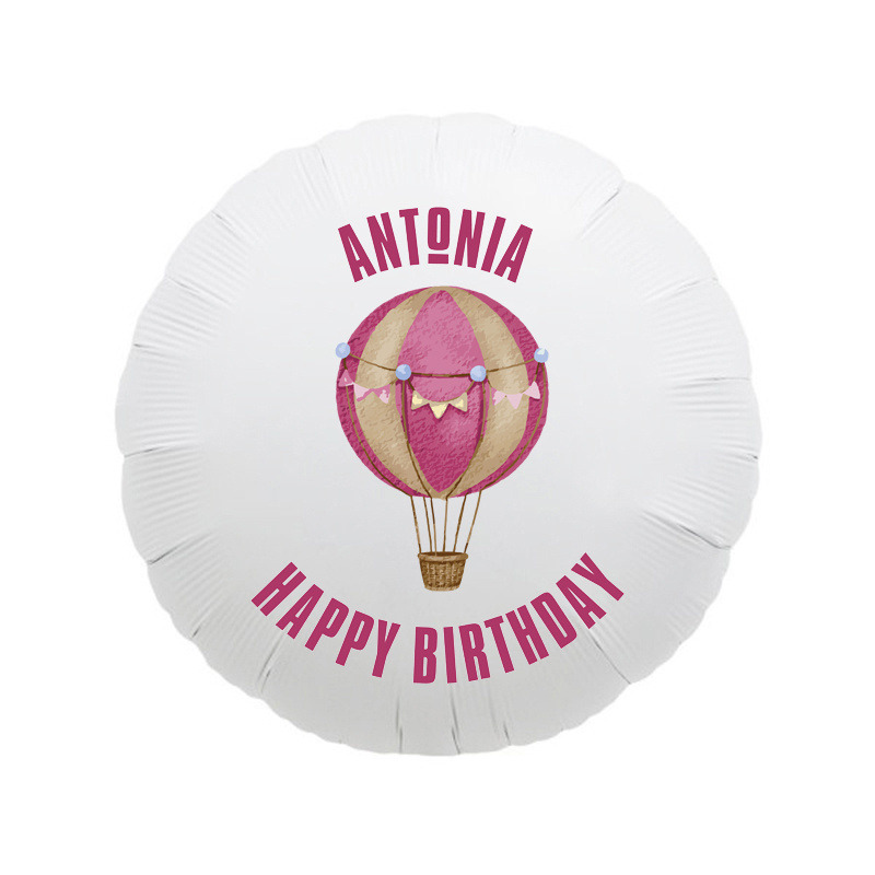 Μπαλόνι Φόιλ Αερόστατο με όνομα στρογγυλό / 43cm