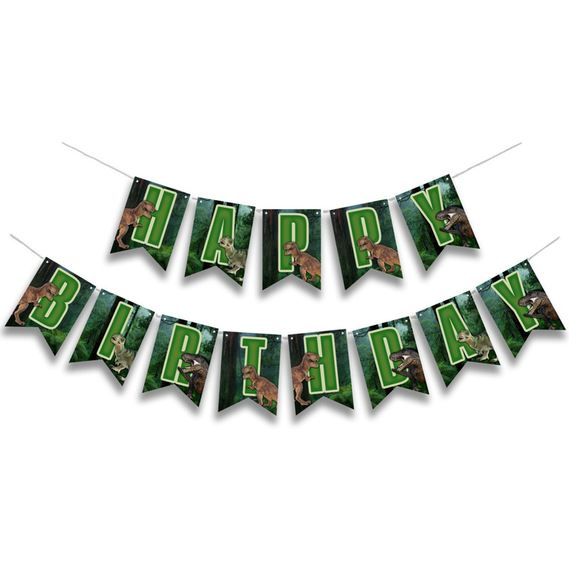 Γιρλάντα Γράμματα T-Rex Happy Birthday