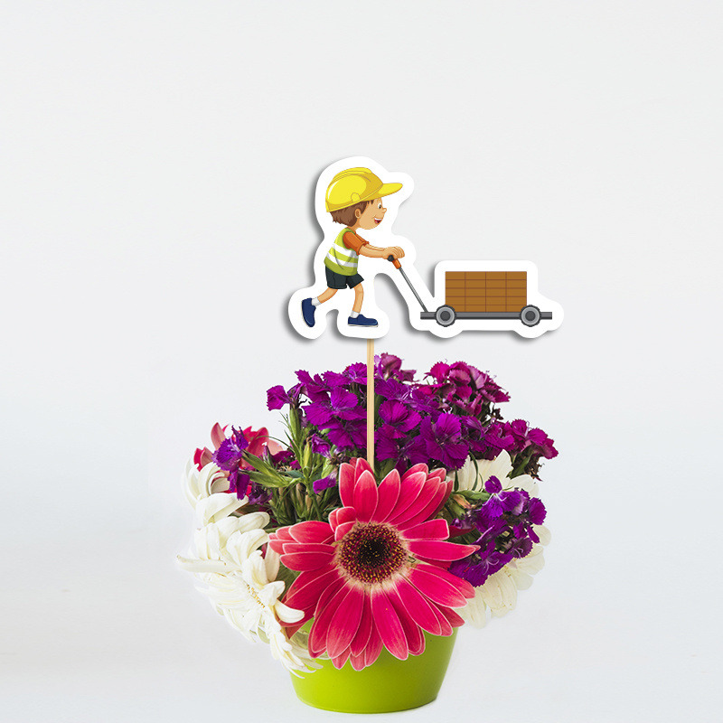 Διακοσμητικό Τοππερ Φορτηγά χάρτινο για τον Μπουφέ/ 20cm