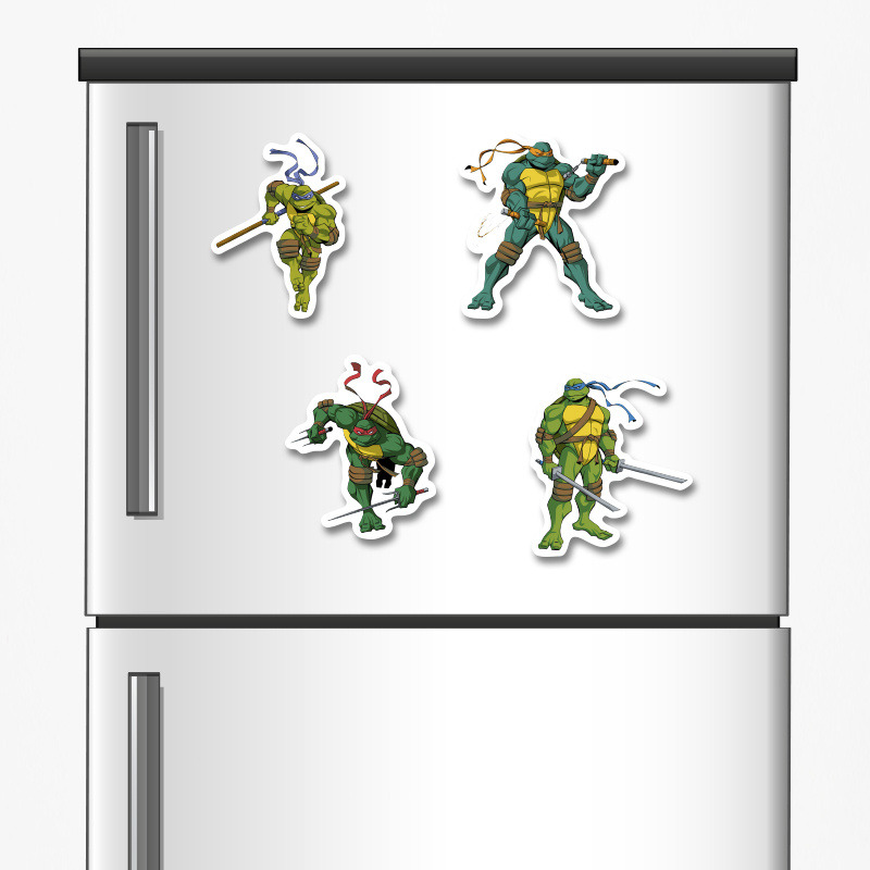 Ξύλινα μαγνητάκια Χελωνονιντζάκια 5cm/ 4τμχ