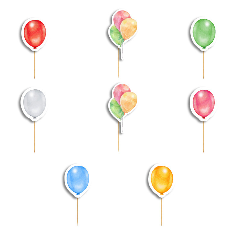 Οδοντογλυφίδες Happy Birthday Pastel 5cm / 12τμχ