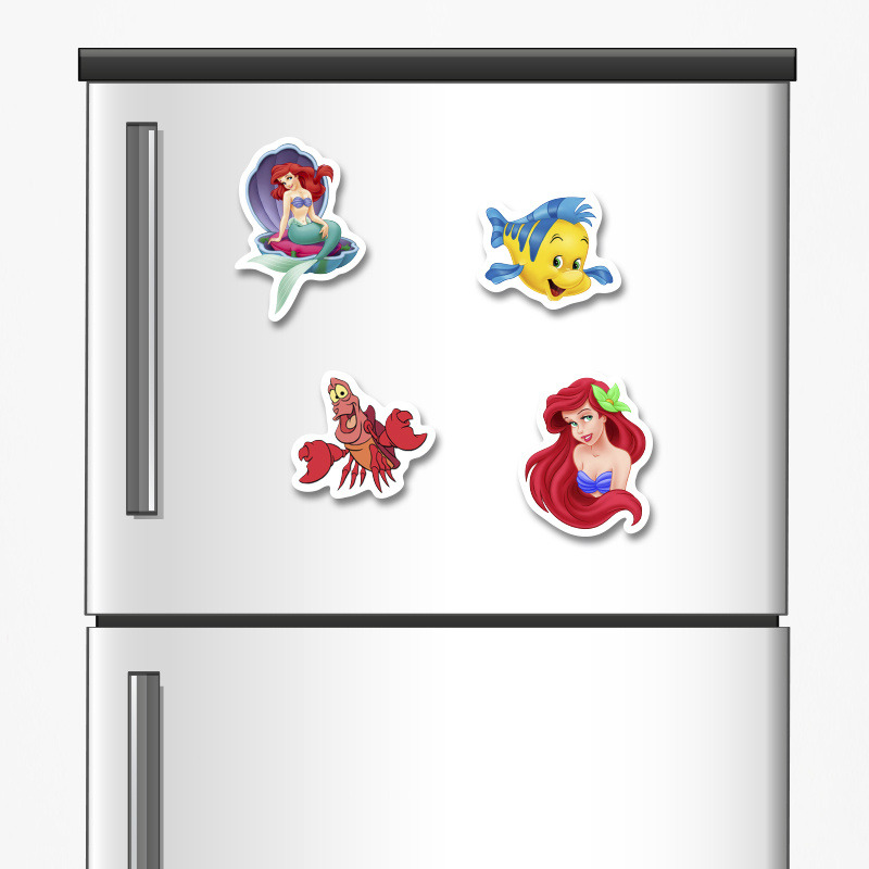 Ξύλινα μαγνητάκια Ariel 5cm/ 4τμχ