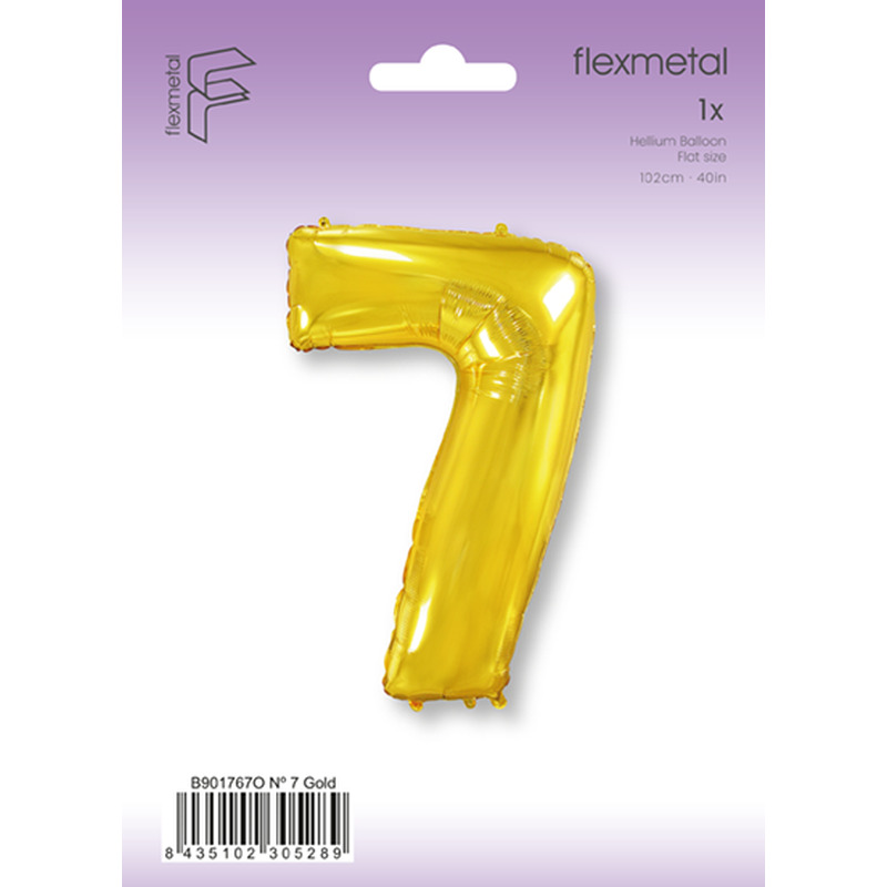 Μπαλόνι Φοιλ Σχήμα Χρυσό Νούμερο 7 - Συσκευασμένο