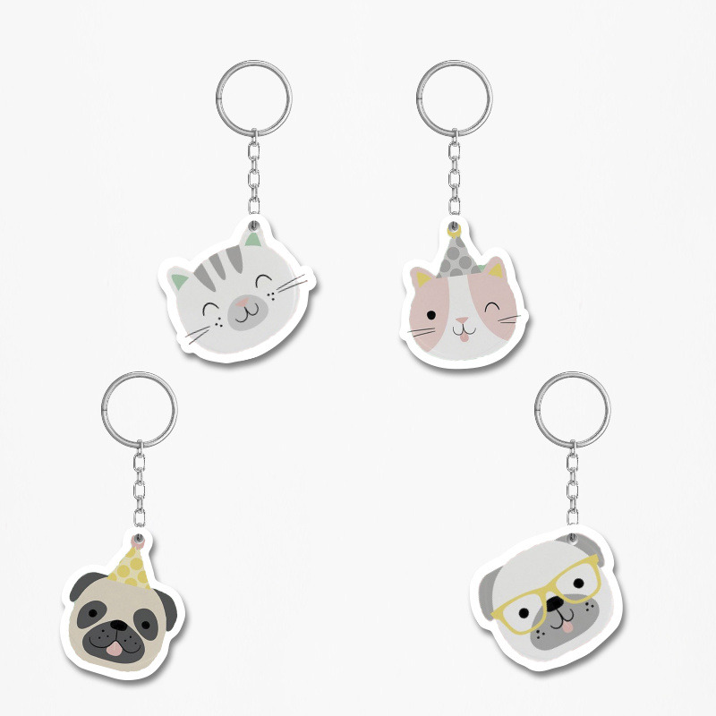 Ξύλινα Μπρελόκ Hello Pets 5cm/ 4τμχ